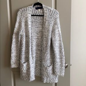 Black and white textured sweater